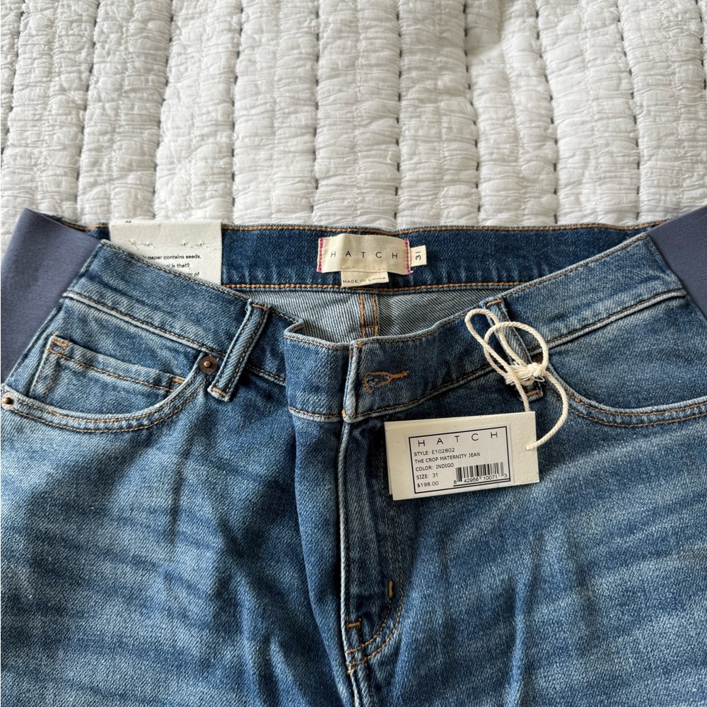 Hatch Blue The Crop Maternity Jeans
